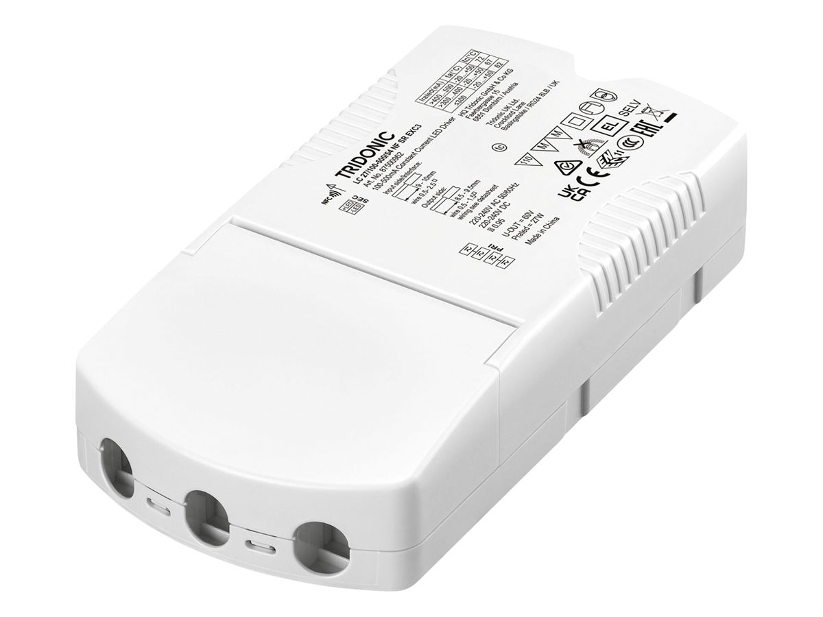 LED-Konverter Tridonic LC NF SR EXC3 100…500mA, 27W, 160×82×34mm