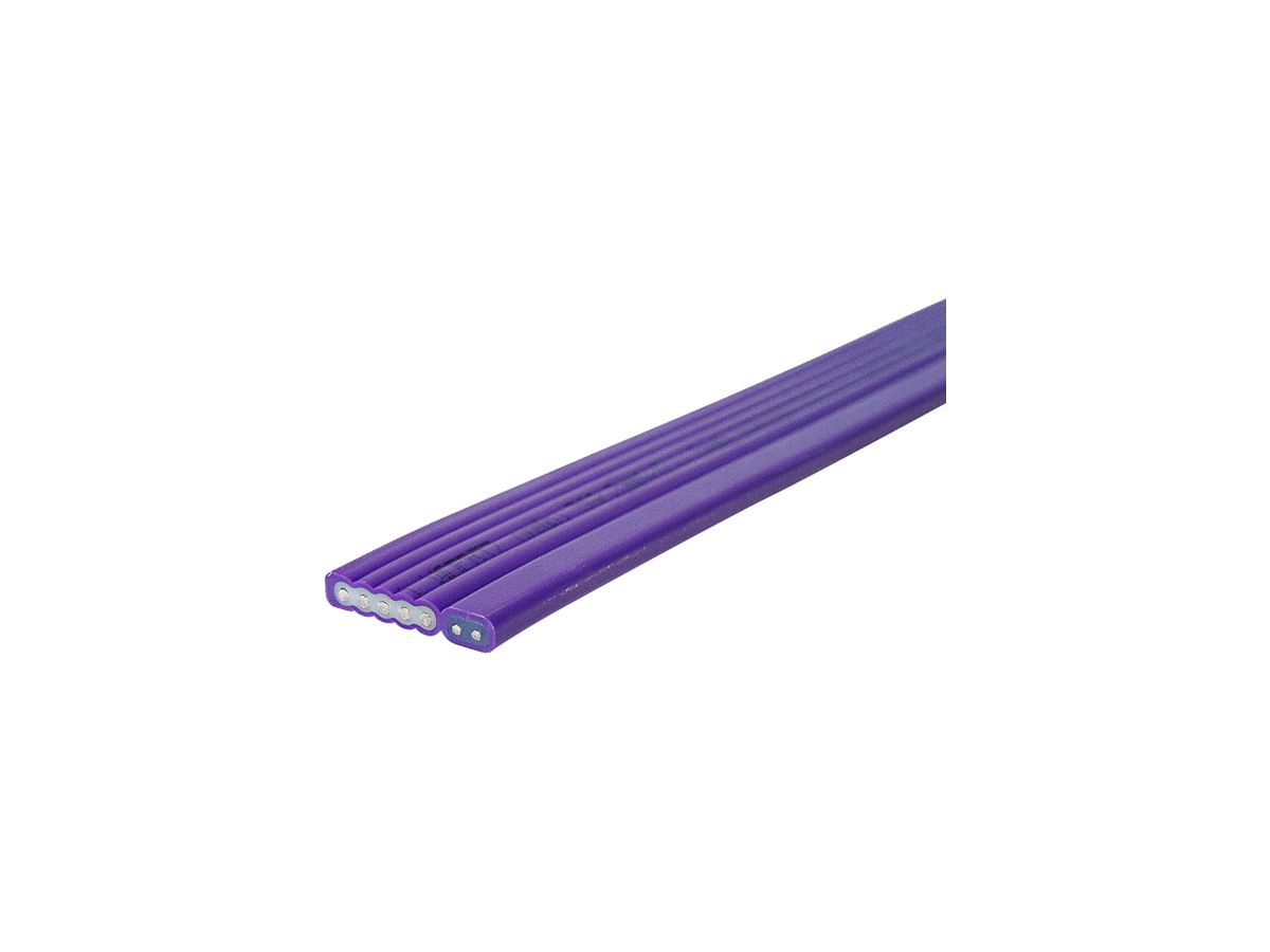 Flachkabel Woertz Combi 5×2.5+2×1.5mm² PVC lila Eca