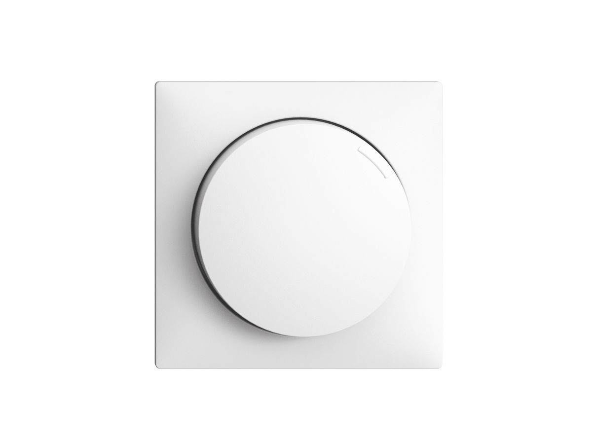 Frontset EDIZIOdue zu Drehdimmer beleuchtbar weiss