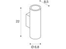 Wandleuchte SLV ENOLA_B UP/DOWN, 2×GU10 50W IP20 weiss