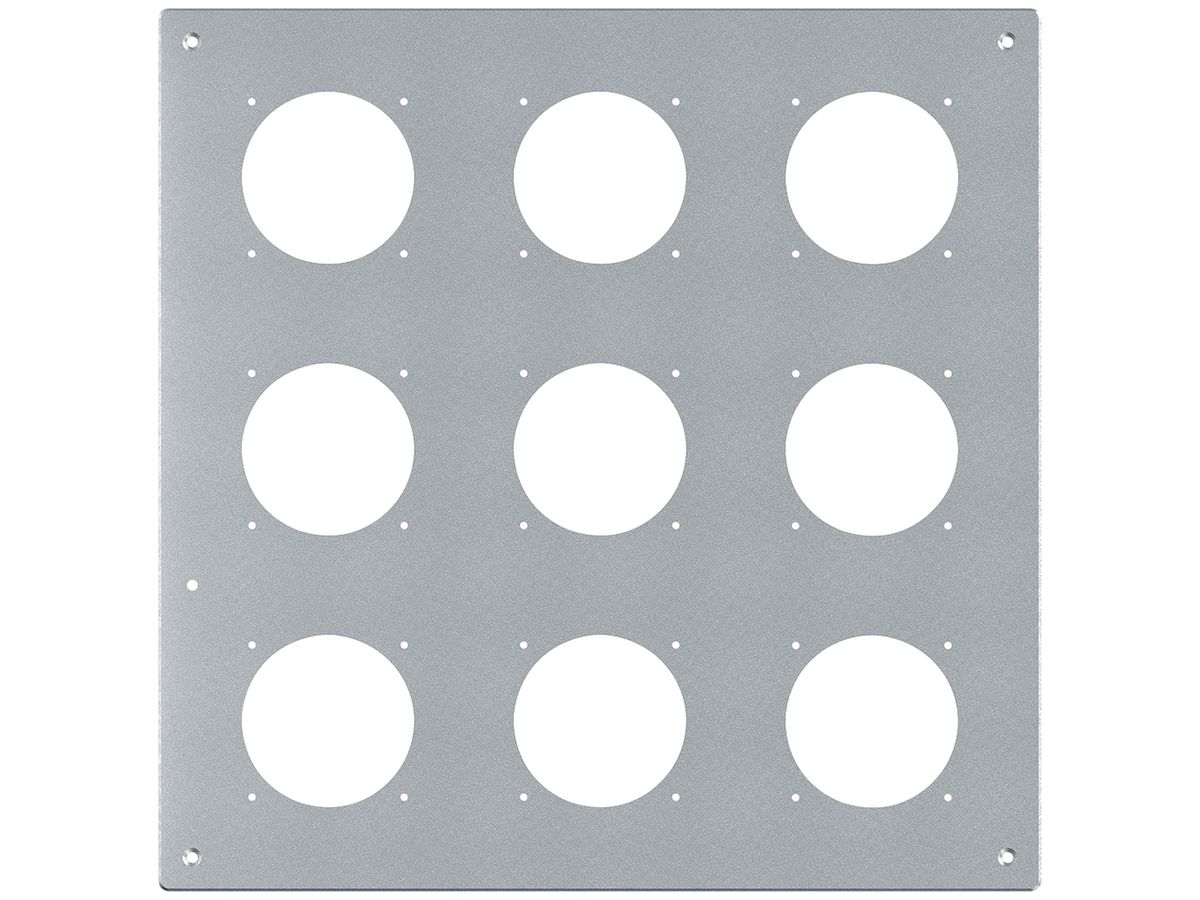 UP-Montageplatte robusto 3×3 Aluminium, natur