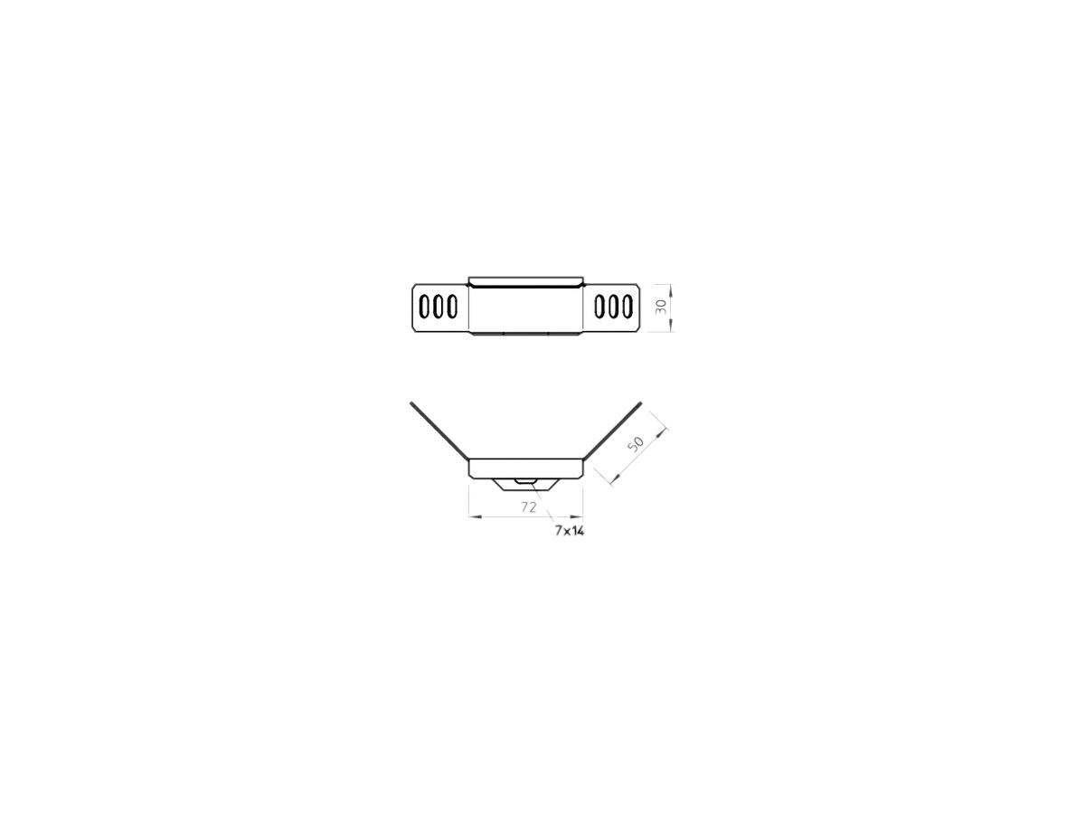 Winkelverbinder Bettermann WKV H=35mm verzinkt zu MKS-Kanal