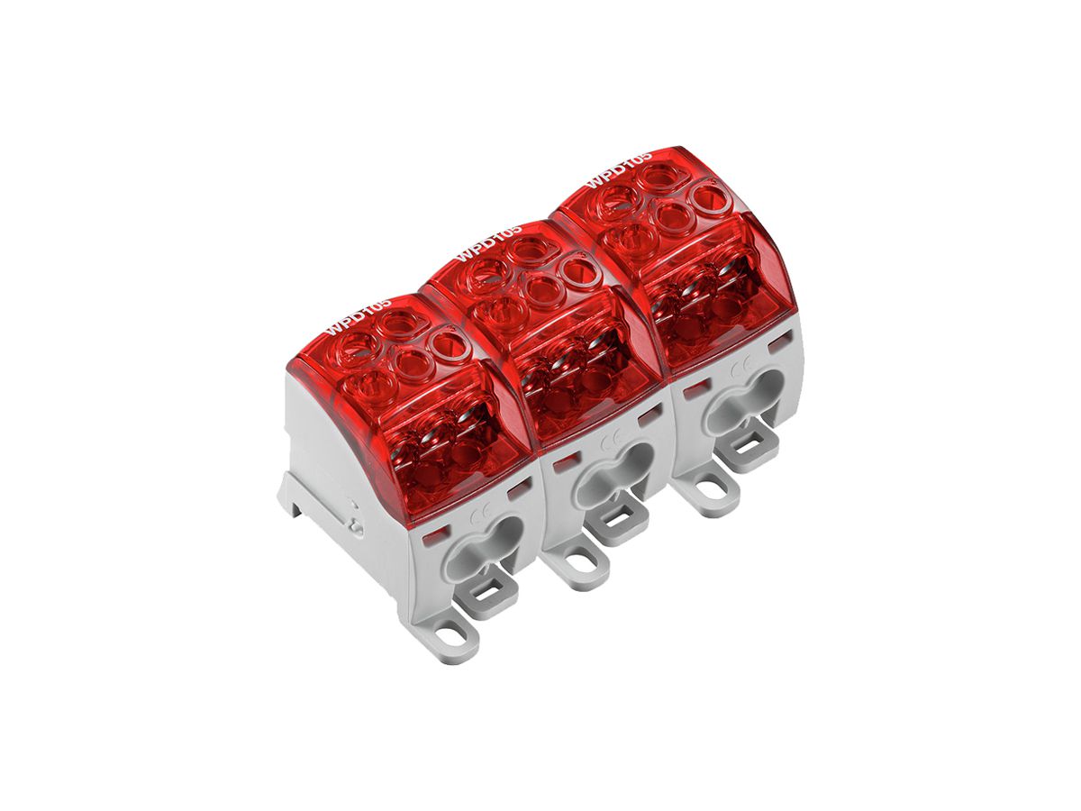 Verteilerblock WM WPD 305 1P 214A 3×Eing 15×Ausg 1.5…25mm² 1.5…35mm²