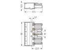 Buchsenteil WAGO 5L 0.5…4mm² weiss