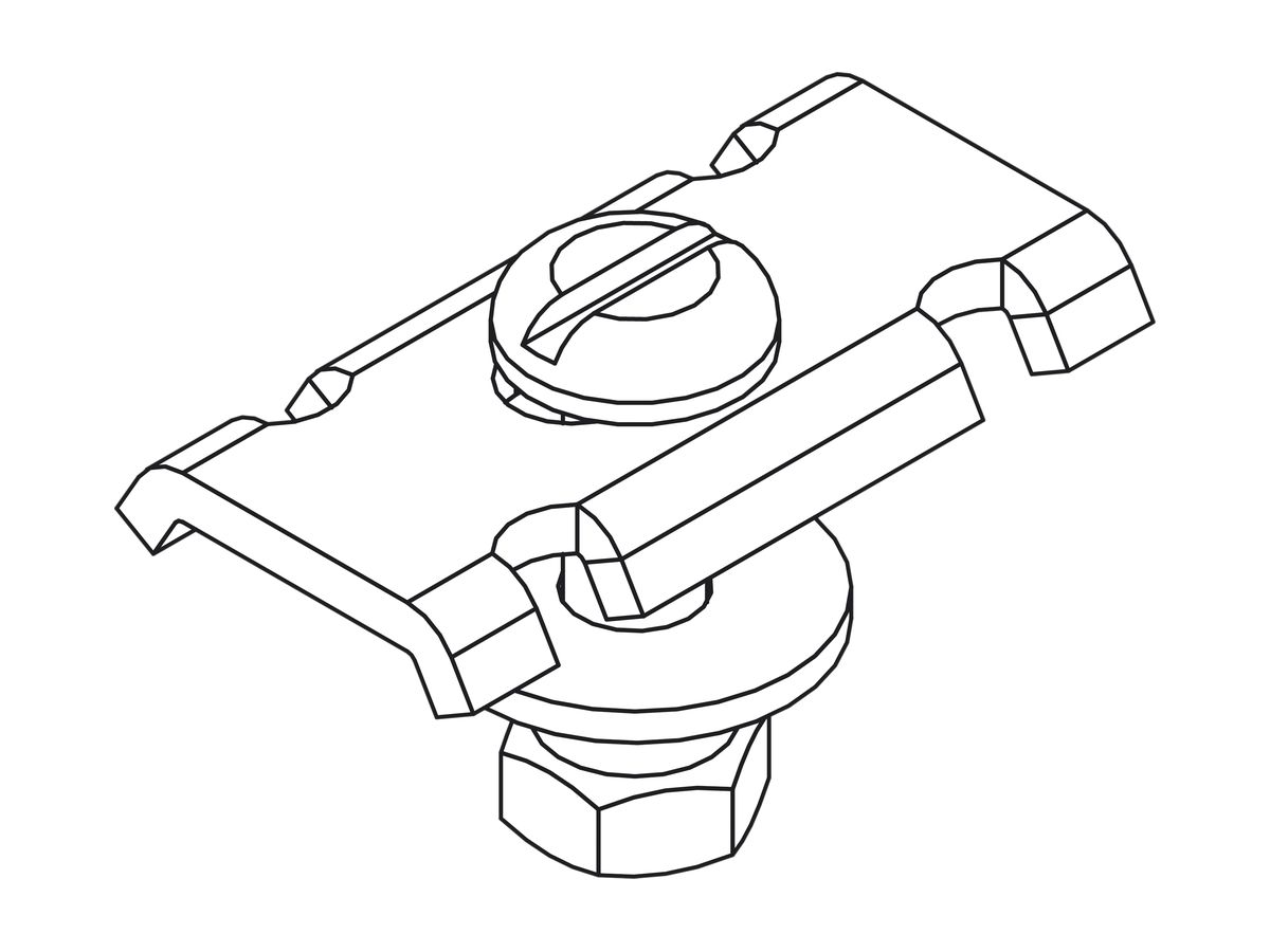 Klemmstück Lanz galvanisch verzinkt mit Schraube Kunststoff