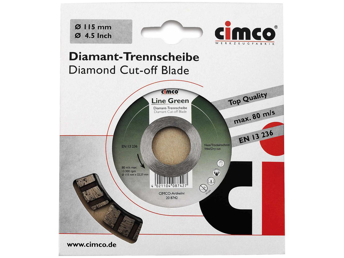 Diamant-Trennscheibe Cimco Line Green Ø150mm