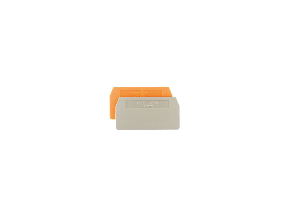 Abschluss-/Zwischenplatte Weidmüller ZAP/TW 1 59.5×30.5mm orange