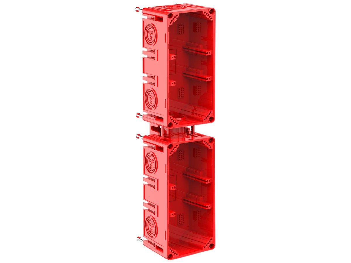 Schalungskasten CRALLO-LEU 378×78×73mm 4×1 Halogenfrei rot