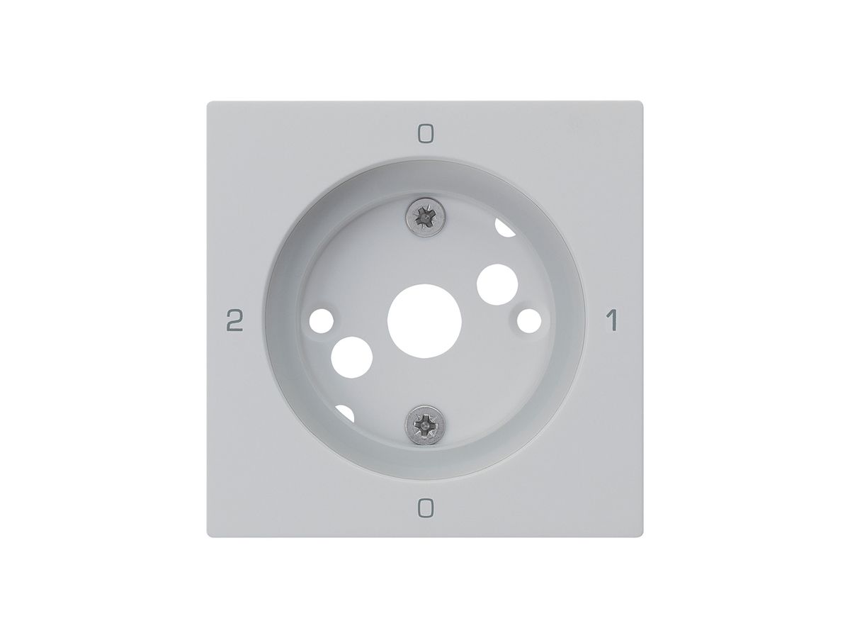 Frontplatte kallysto 0-1-0-2 60×60mm für Drehschalter S2 hellgrau