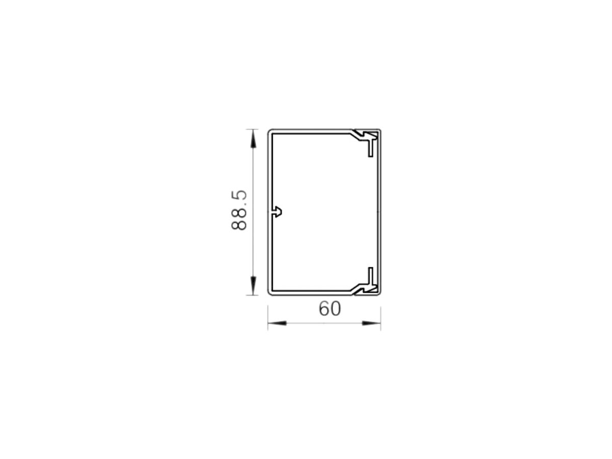 Installationskanal Bettermann WDK 60×90×2000mm lichtgrau
