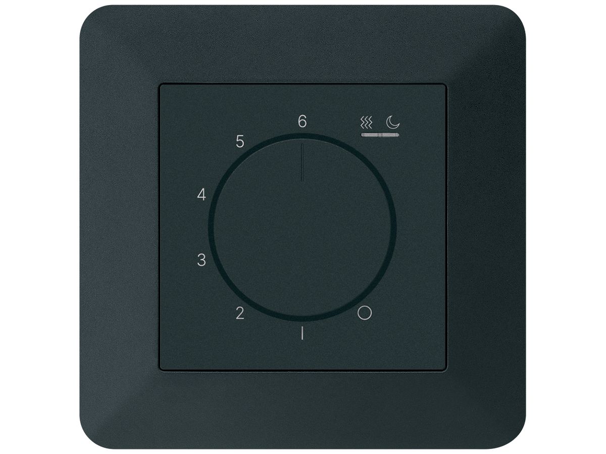 UP-Raumthermostat kallysto.trend An/Aus 230VAC 16A 92×92mm schwarz