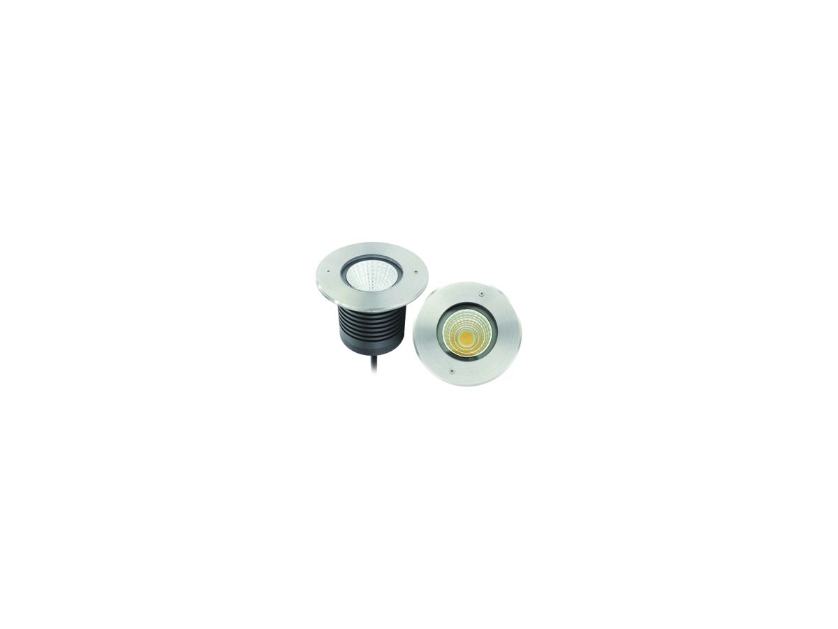 EB-LED-Bodenleuchte VOLTA 230V 15W 1320lm 2700K IP67 schwarz/edelstahl