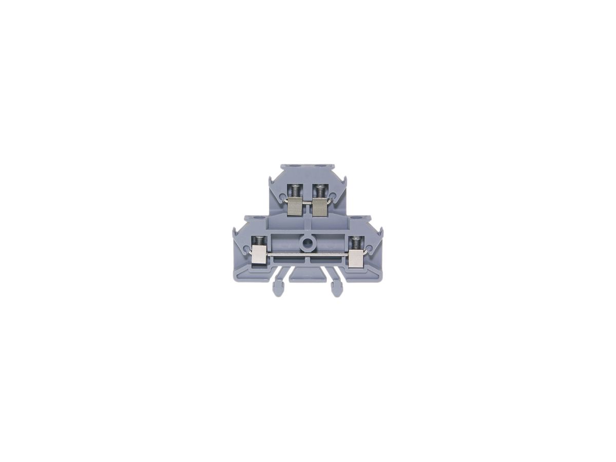 Durchgangs-Reihenklemme Woertz Ex 0.5…1mm² 13.5A 400V Schraubansch.2×2 TH15 grau