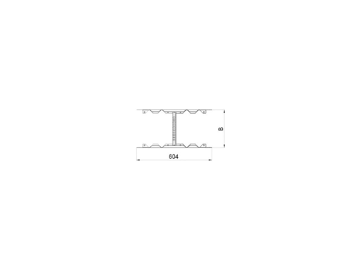 Multifunktionsverbinder Bettermann 60×500mm für Kabelleiter tauchfeuerverzinkt