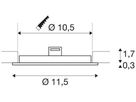 LED-Downlight SLV SENSER 12 ROUND 6W 470lm 4000K Ø115/105×20mm weiss