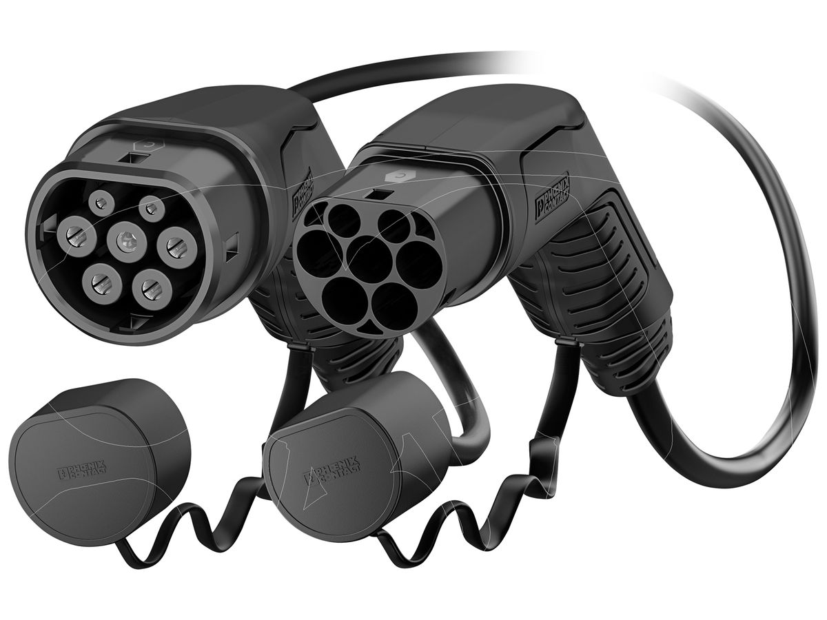 AC-Ladekabel E-Mobility PX Mode3 T2+T2 32A 3L 7.5m 26.6kW 480V schwarz