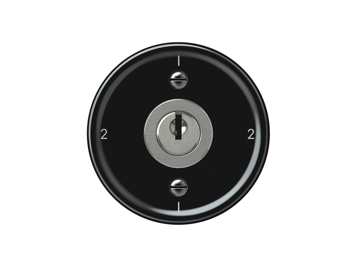 Schlüsselschalter origin Umschalter 3/1L 16A 250V 1-2-1-2 60×60mm schwarz