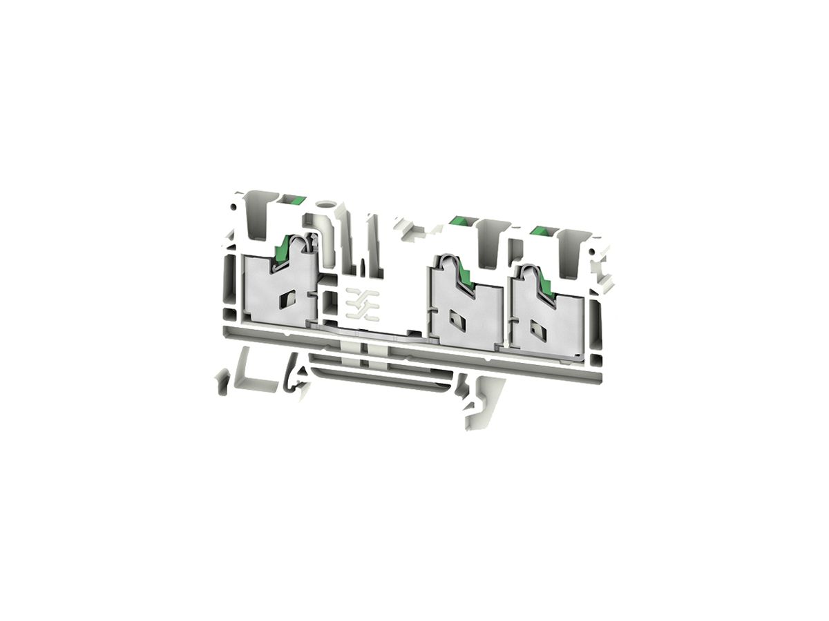 Durchgangs-Reihenklemme WM S3C 4mm² 32A 1000V SNAP IN 3×1 TH35 gu