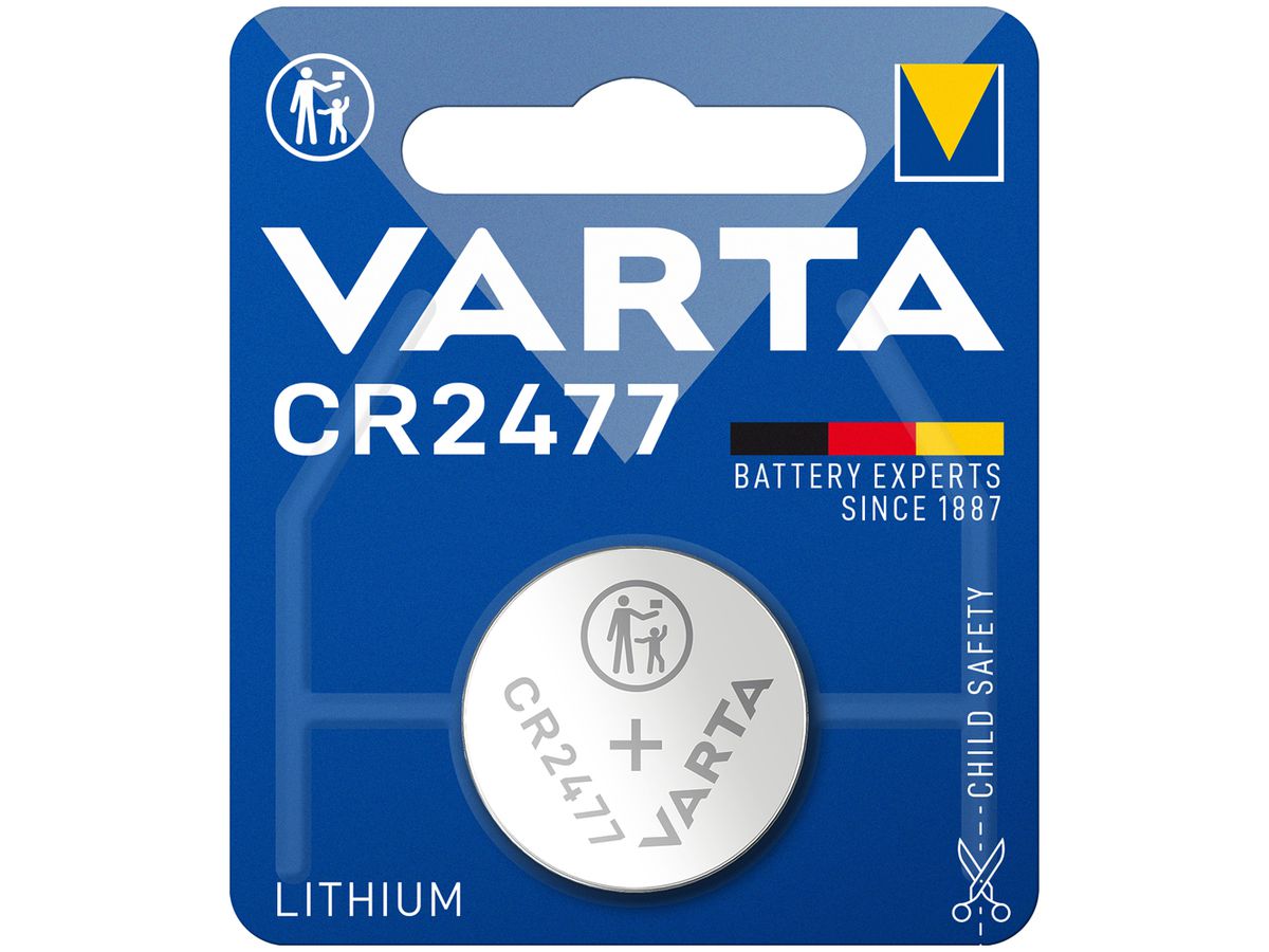 Knopfzelle Lithium VARTA Electronics CR2477 3V Blister à 1 Stück