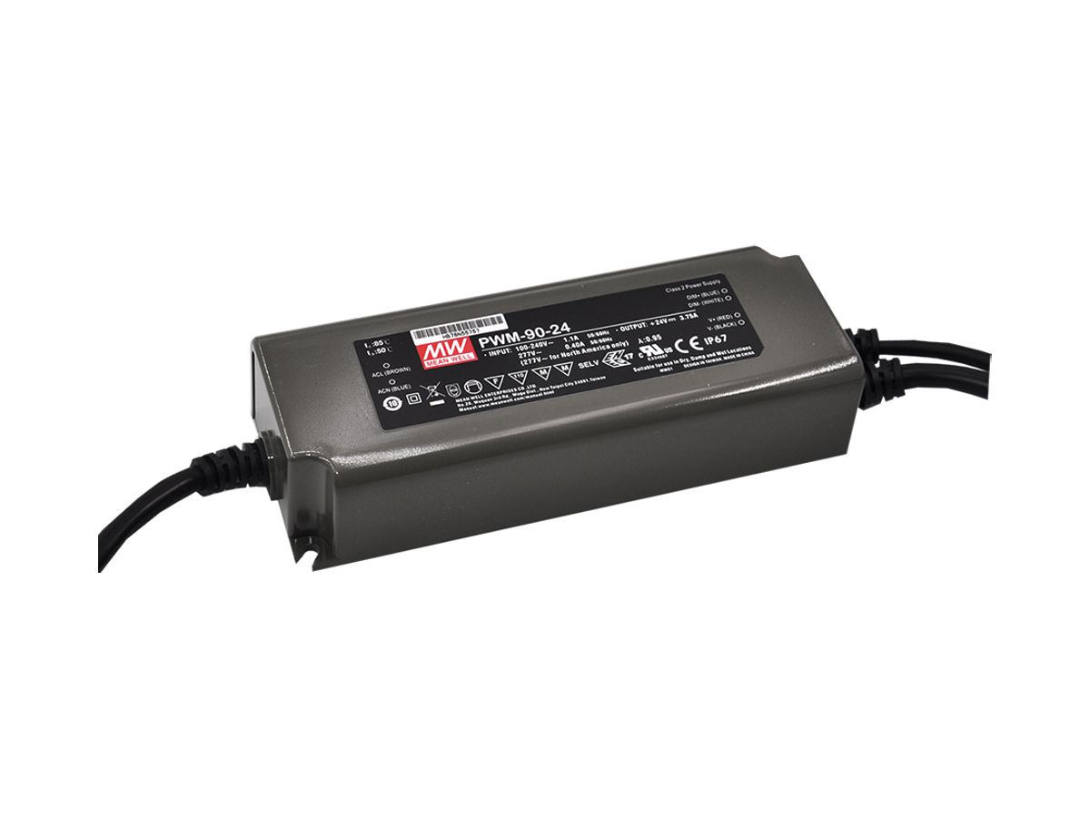LED-Konverter MEAN WELL PWM-90-24, 90W, 24VDC, 3.75A, dimmbar