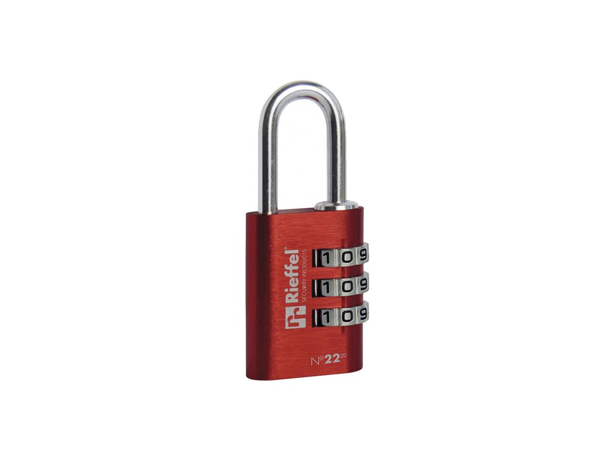 Vorhängeschloss Rieffel 22/20 Stahl 21×13.5mm rot
