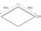 LED-Panelleuchte SLV PANEL C 34W 4300lm 930/940 IP20/54 DALI 595×595mm weiss