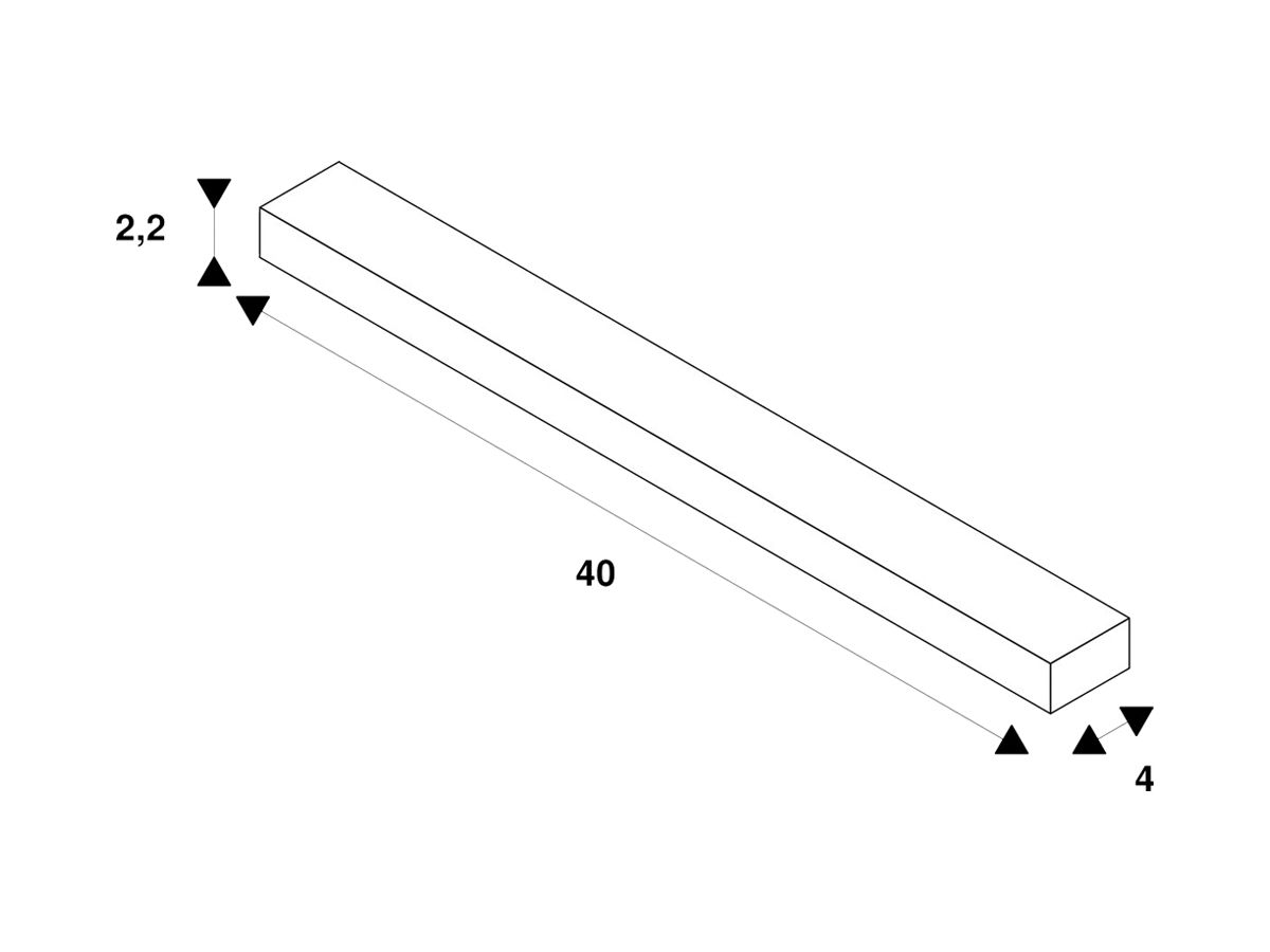 LED-Betriebsgerät SLV 250W 24V DALI DIM 400×40mm