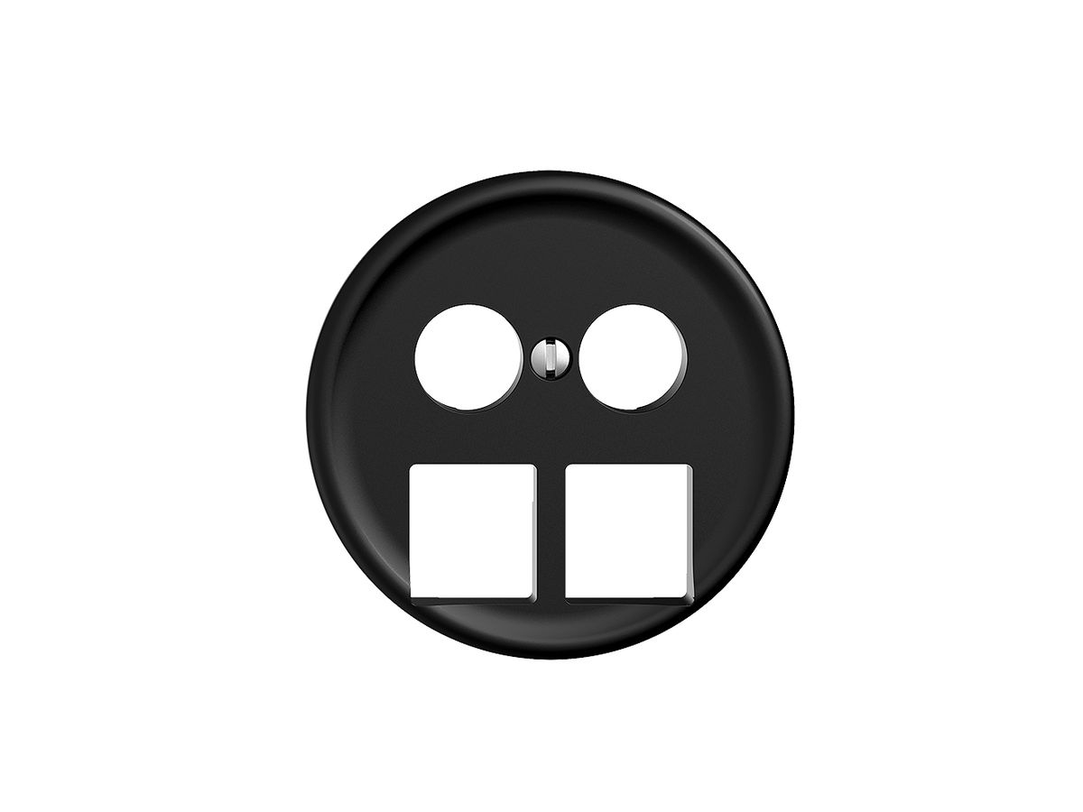 UP-Montageset TV-R STANDARDdue für 2×Keystone schwarz