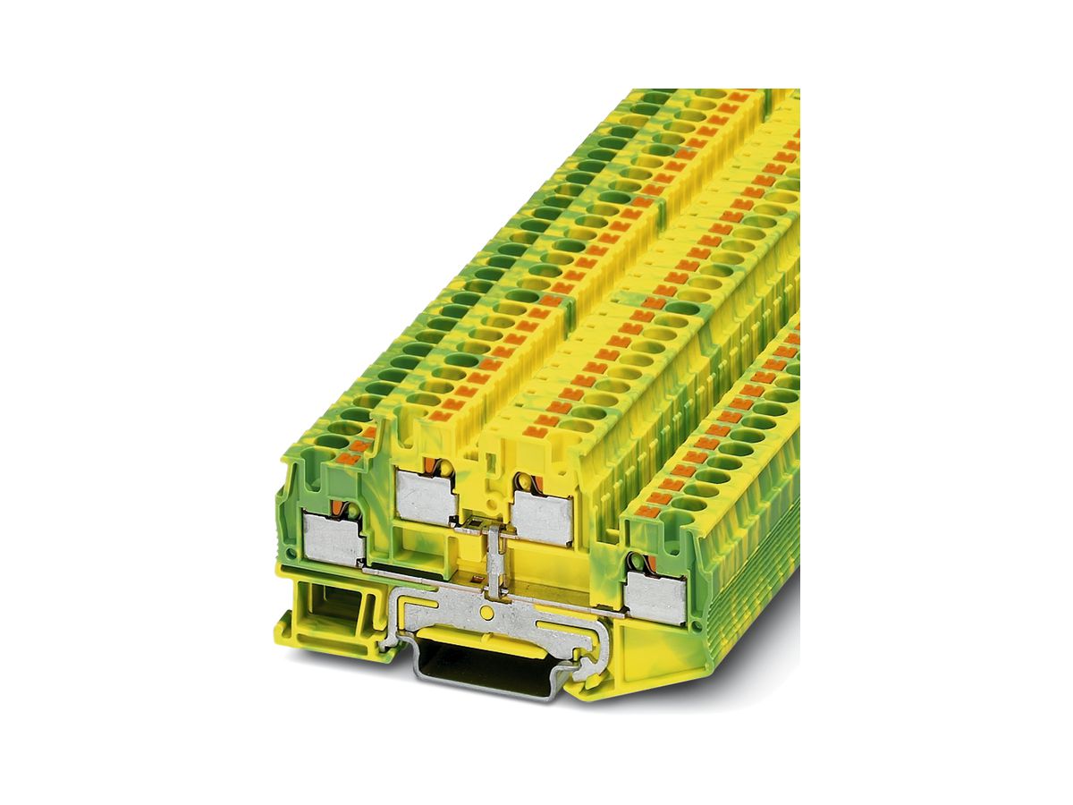 Reihenklemme 0.2…6mm² Zugfederanschluss grün-gelb