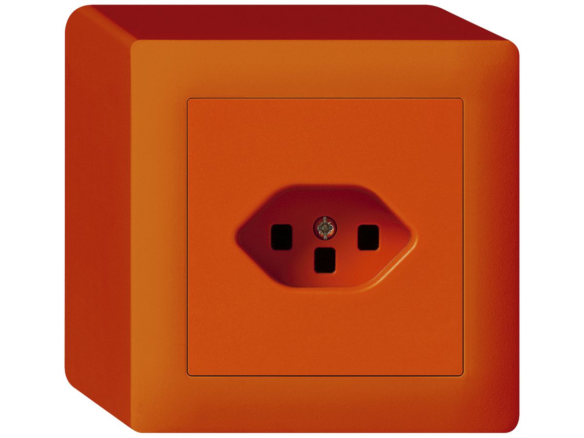 AP-Steckdose kallysto T23 orange mit Steckklemmen