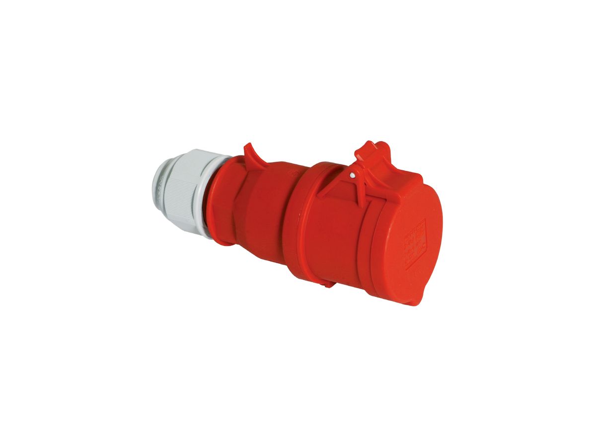 Kupplung CEE Bals 5P 16A 400V 6h rot IP44 vernickelt Quick C.