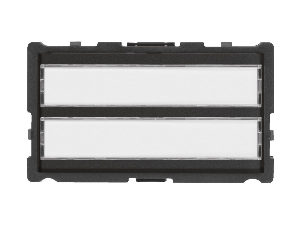 Ruftaster-Halbmodul Hager elcom.one mit LED-Schild für 2Wohnungen