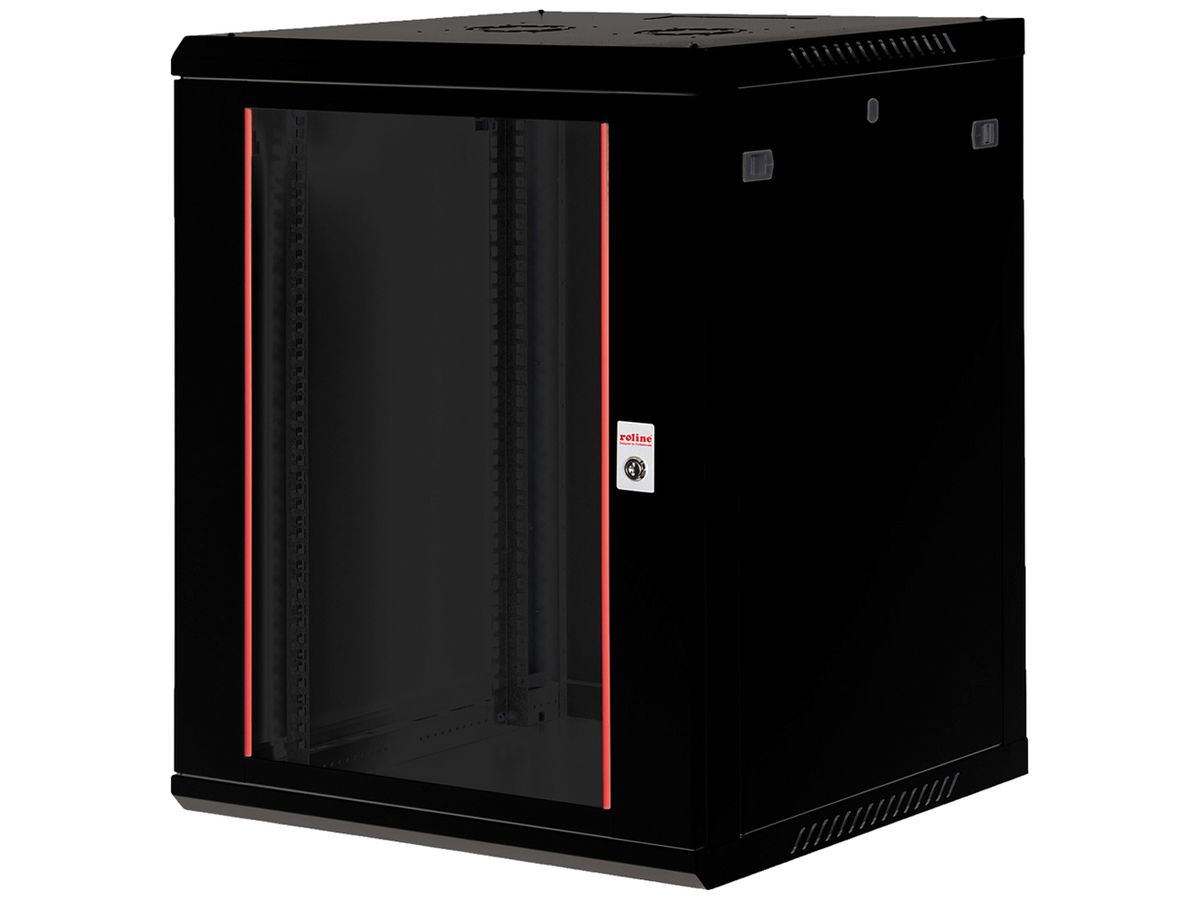 Wandgehäuse 19" ROLINE Basic Plus 600×779×600mm 15HE 1×Tür Stahl schwarz