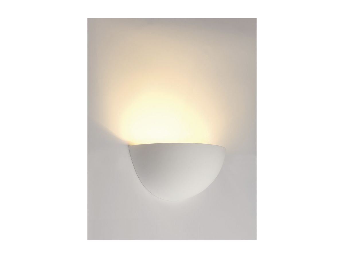 Wandleuchte SLV GL 101, E14 40W Gips rund IP20 weiss