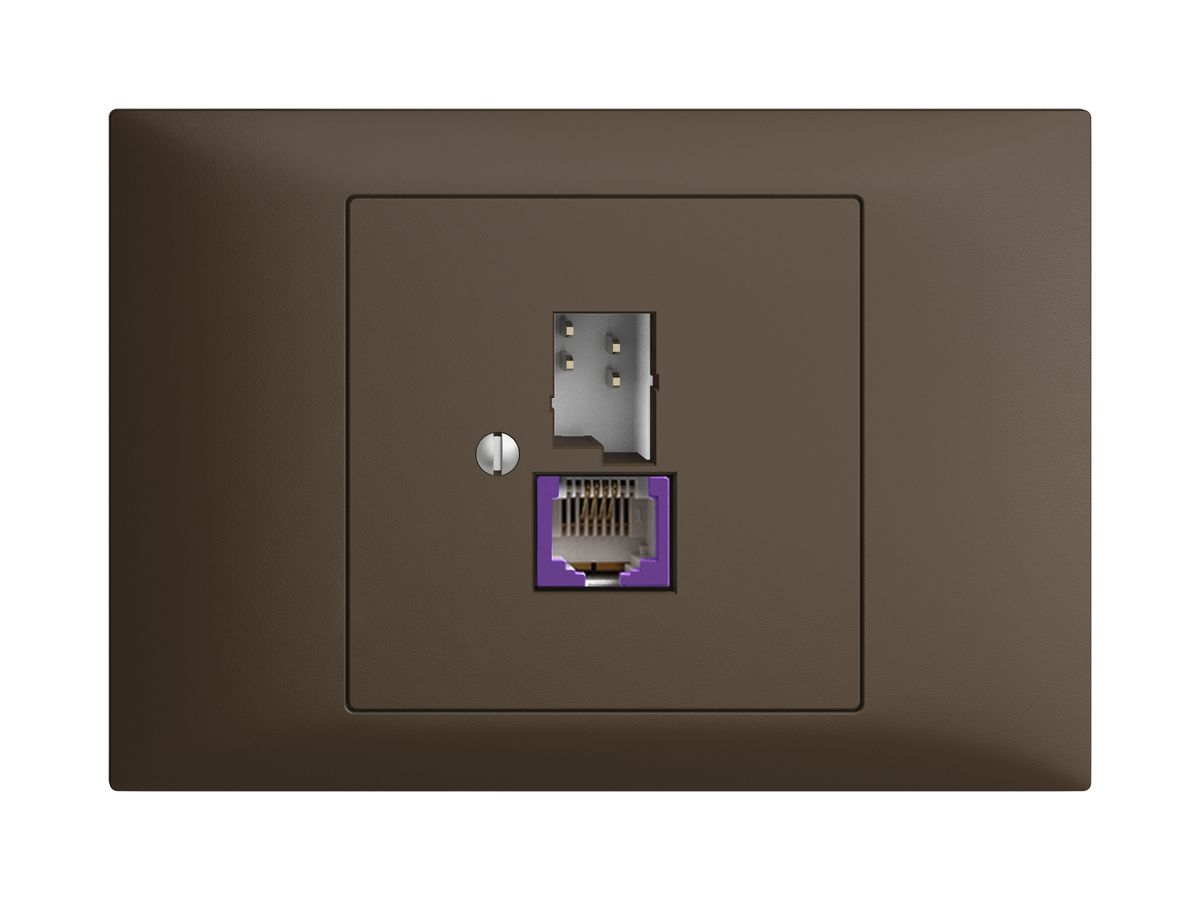 EB-Dose T+T 6P/1×RJ45 DSL-Breitband EDIZIOdue coffee