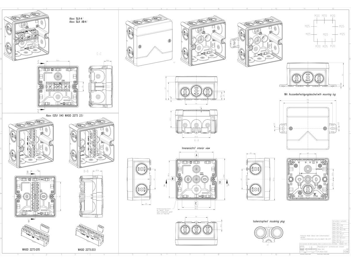 AP-Abzweigdose Spelsberg Abox 040-L 102×102×57mm IP66 gu
