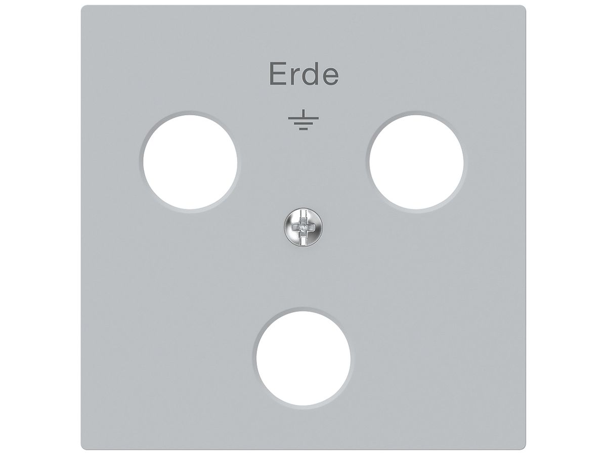 Frontplatte Hager kallysto zu Woertz-Erdsteckdose mit 3 Verbinder hellgrau