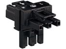 T-Verteiler WAGO 3L Stecker/2×Buchse schwarz