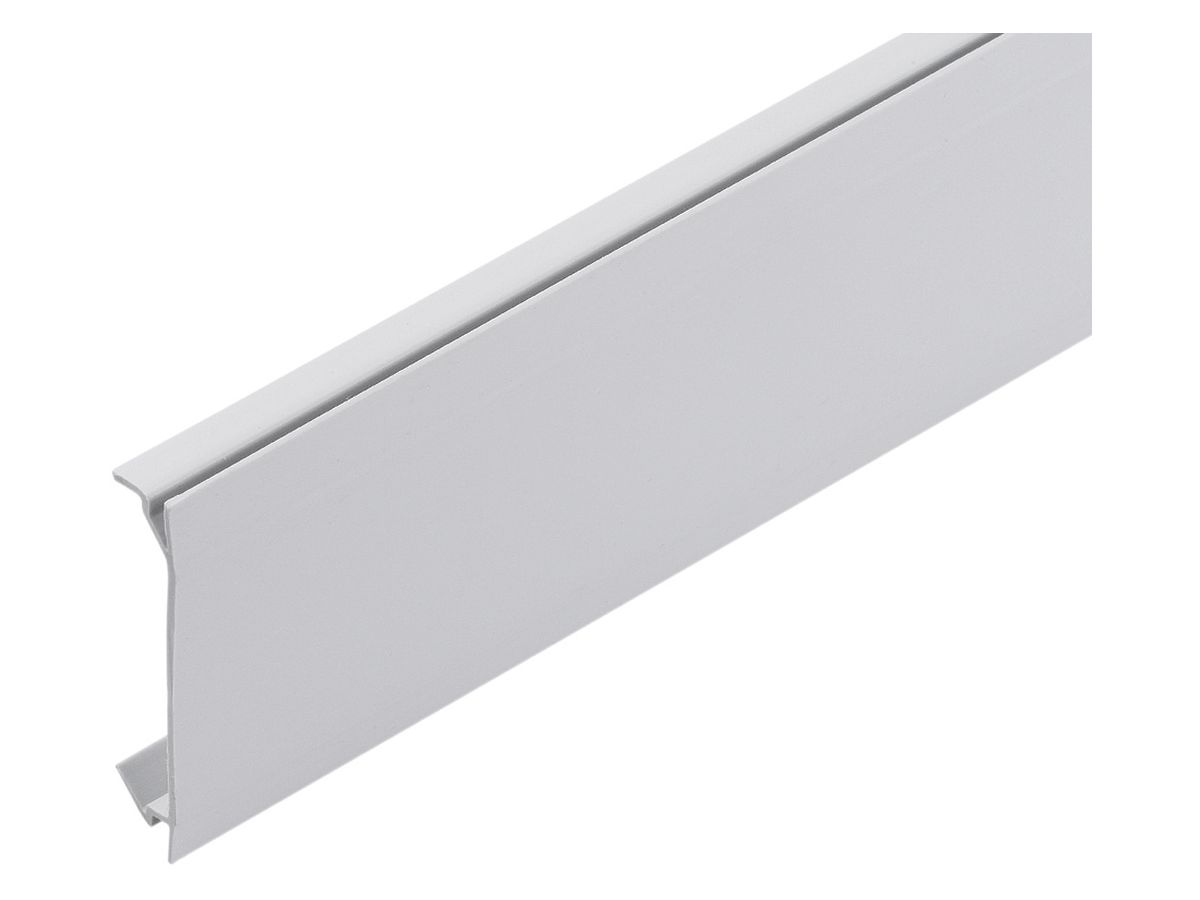 DIN-Abdeckprofil ABS, hf RAL7035 4mm - Länge 1m