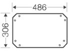 Montageplatte 306×486 Enystar zu App.-Gehäuse Gr. 4