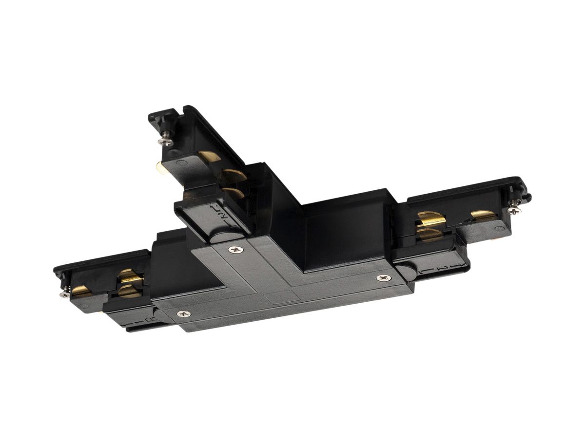 T-Verbinder SLV für AP-Stromschiene S-TRACK DALI 3-phasig, PE links, schwarz