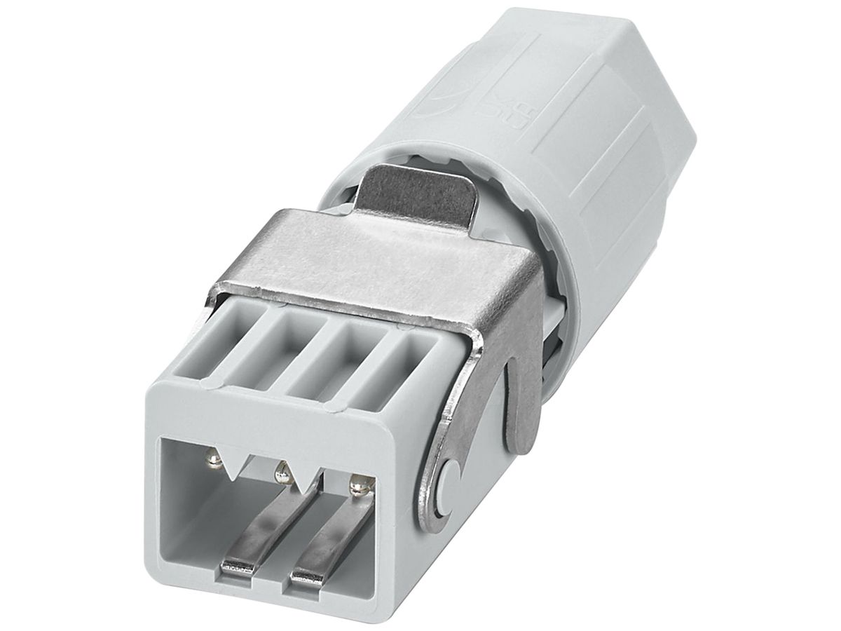 Steckverbinder QUICKON QPD STAS 3LPE 1.5mm² Ø13mm mit Mutter grau
