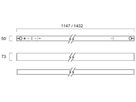 LED-Anbauleuchte Sylvania OTAO LINEAR OPAL 28W 3600lm 3000…4000K DALI 1432mm