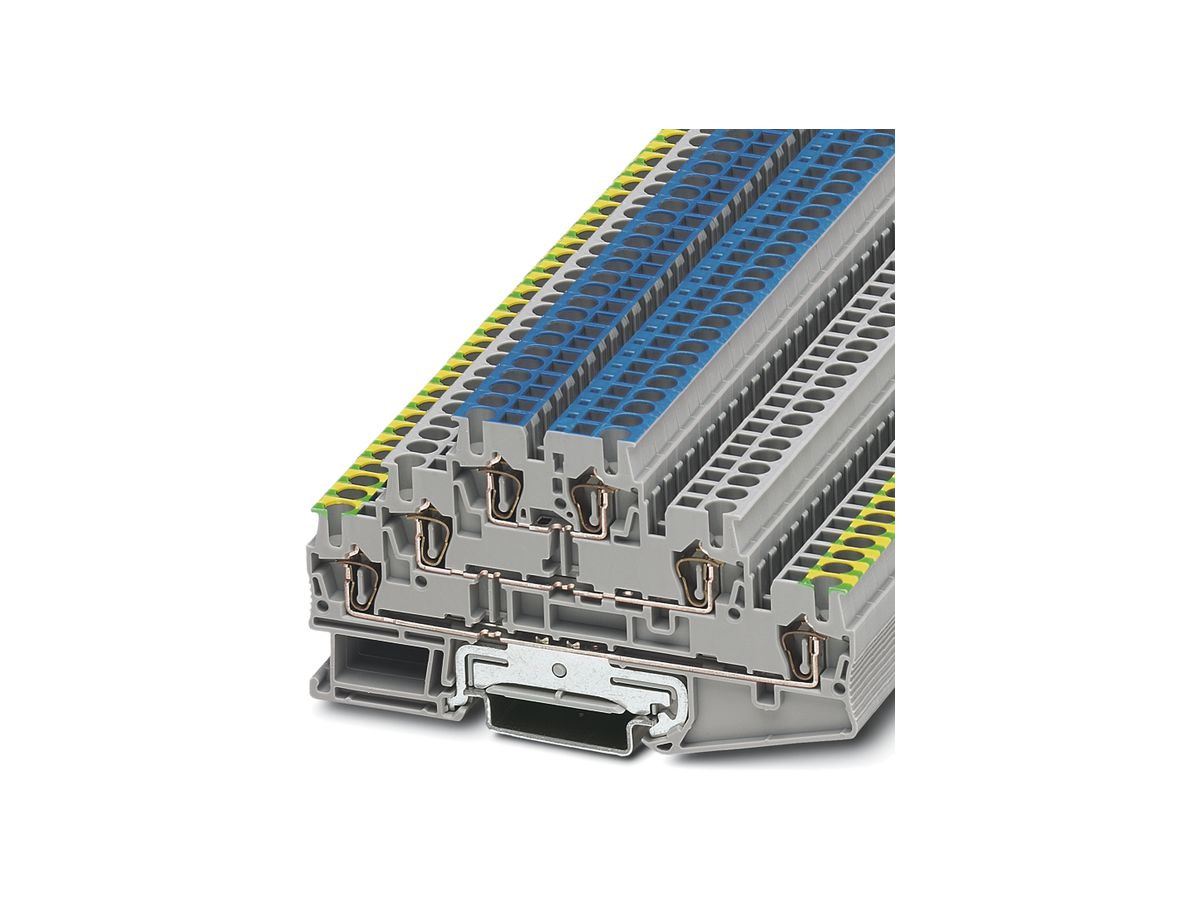 Doppelstockreihenklemme 0.08…4mm² grau, ST 2.5-PE/L/N