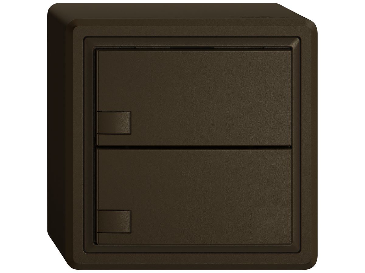 AP-KNX-Taster RGB EDIZIO.liv SNAPFIX® Temperaturfüh.o.LED 2×Taste 1-Tbed.br