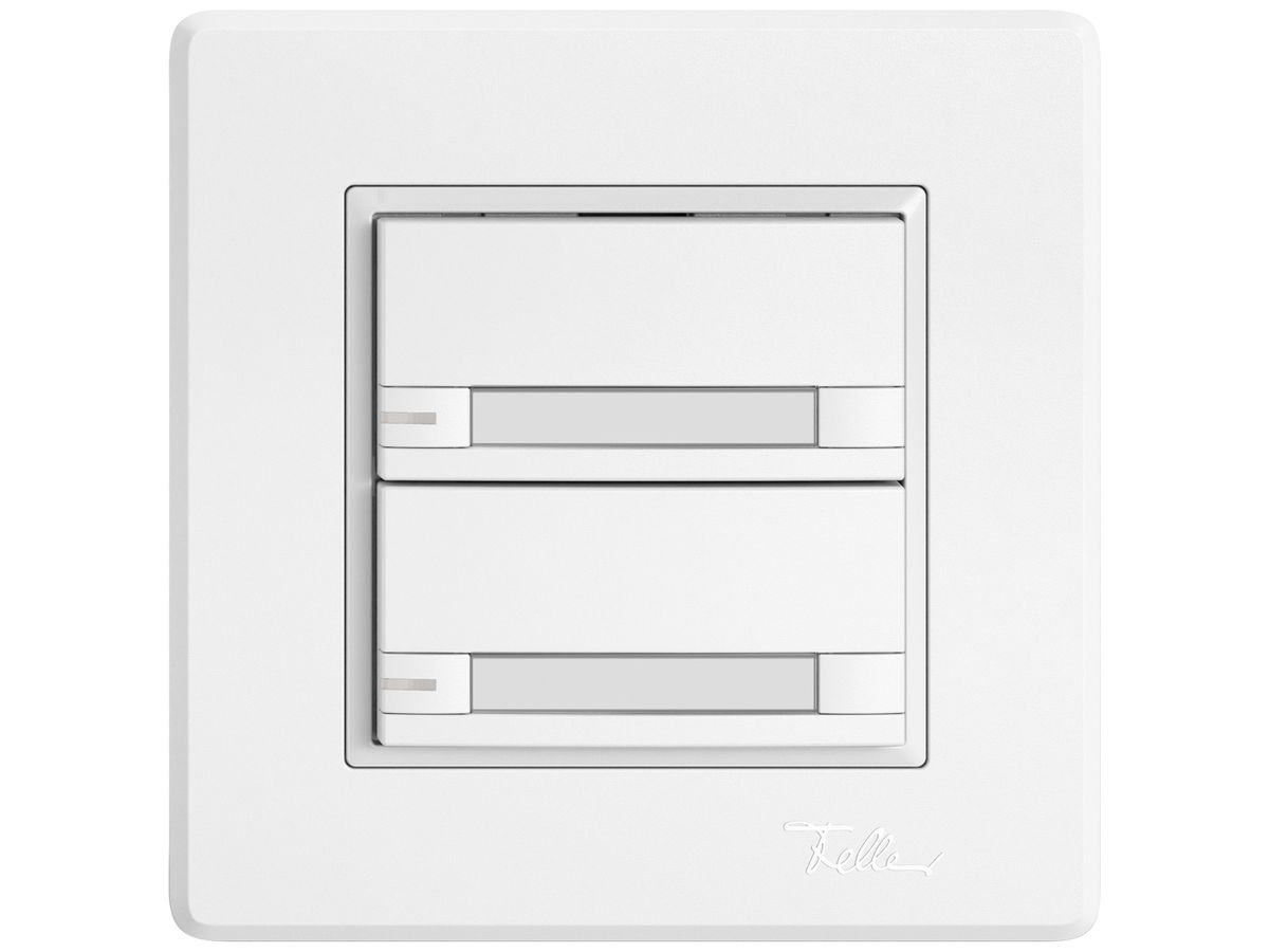 UP-KNX-Taster RGB EDIZIO.liv SNAPFIX® Temperaturfüh.RGB-LED Pap.2×T 2-Tbed.ws