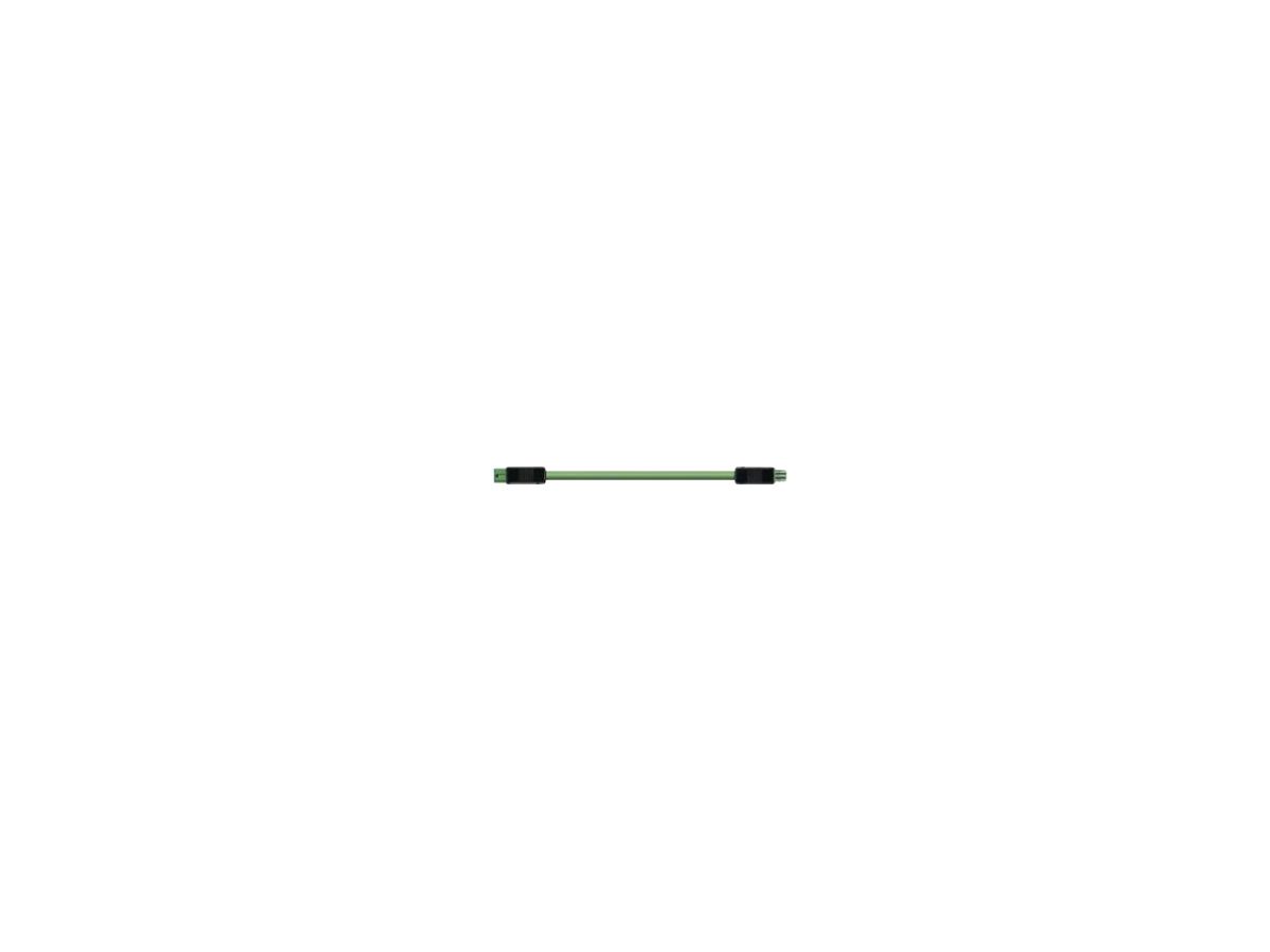 Verbindungsleitung Wieland BST14i2, 2×0.5mm² 4m grün KNX Stecker-Buchse Cca