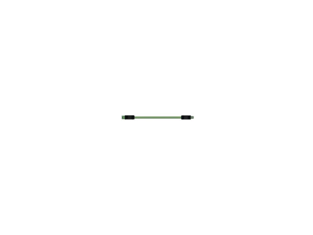 Verbindungsleitung Wieland BST14i2, 2×0.5mm² 3m grün KNX Stecker-Buchse Cca