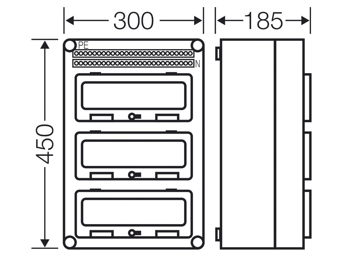Apparategehäuse Hensel Mi1333