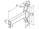 Ausleger Lanz fest 90° 600mm verzinkt